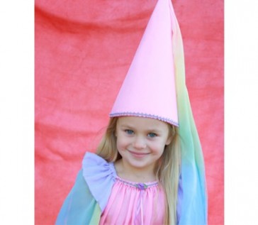 Sarah's Silks - Princess Hat- Pink/Rainbow