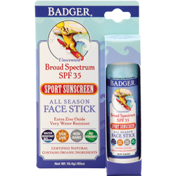 Badger - Sport Sunscreen Face Stick SPF 35 - Unscented
