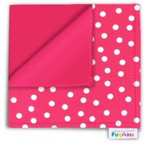 Funkins - Cloth Napkin - Bright Pink Dots