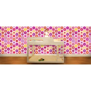 Pop & Lolli - Tilework Geometric Shapes Wall Paper - Warm Pink