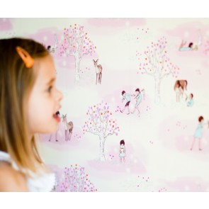 Pop & Lolli - Sarah Jane Wander Woods Wall Paper - Pink