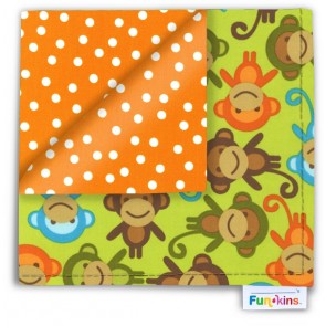 Funkins - Cloth Napkin - Animal Crackers Monkeys