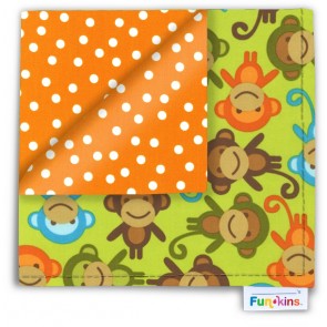 Funkins - Cloth Napkin - Animal Crackers Monkeys