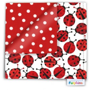 Funkins - Cloth Napkin - Backyard Buddies Ladybugs 