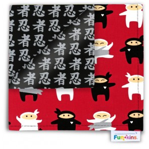 Funkins - Cloth Napkin - I am Ninja - Black