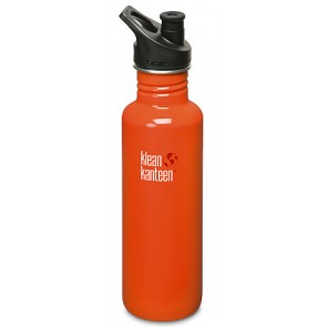 Klean Kanteen - Stainless Bottle 27oz w/ 3.0 Sport Cap - Flame Orange