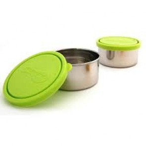 Kids Konserve - Medium Round Food Container 8 oz - 2 pk - Lime