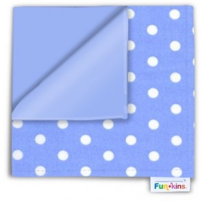 Funkins - Cloth Napkin - Light Blue Dots