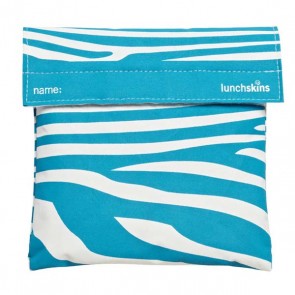 Lunchskins - Sandwich Bags - Aqua Zebra