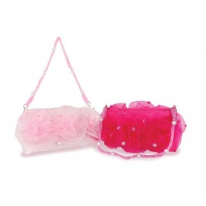 Great Pretenders - Rose Puff Handbag - Dark Pink