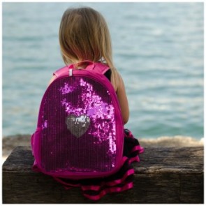 Giggle Me Pink - Sequin Heart Backpack