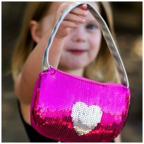 Giggle Me Pink - Sequin Heart Handbag