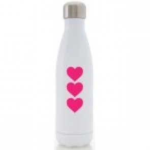 S'well Stainless Water Bottle 17oz Satin Collection - Limited Edition Bikini Pink Heart Trio