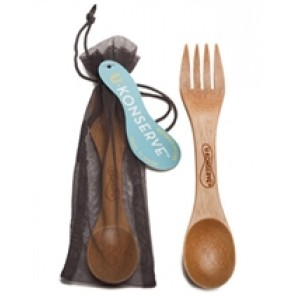 U-Konserve - Bamboo Utensil + Mesh Pouch - Slate