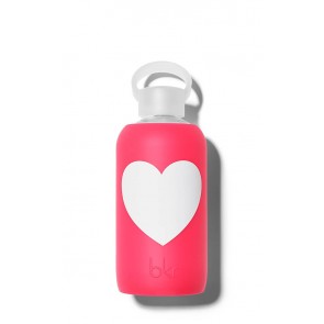 bkr Glass Water Bottle 500ml - Bisous Heart