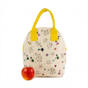 Fluf Tic Tac Toe Organic Zip Lunch Bag