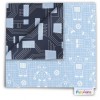 Funkins - Cloth Napkin - Light Blue Techno