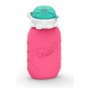 Squeasy Gear - 6 oz Silicone Reusable Bottle + Food Pouch - Pink